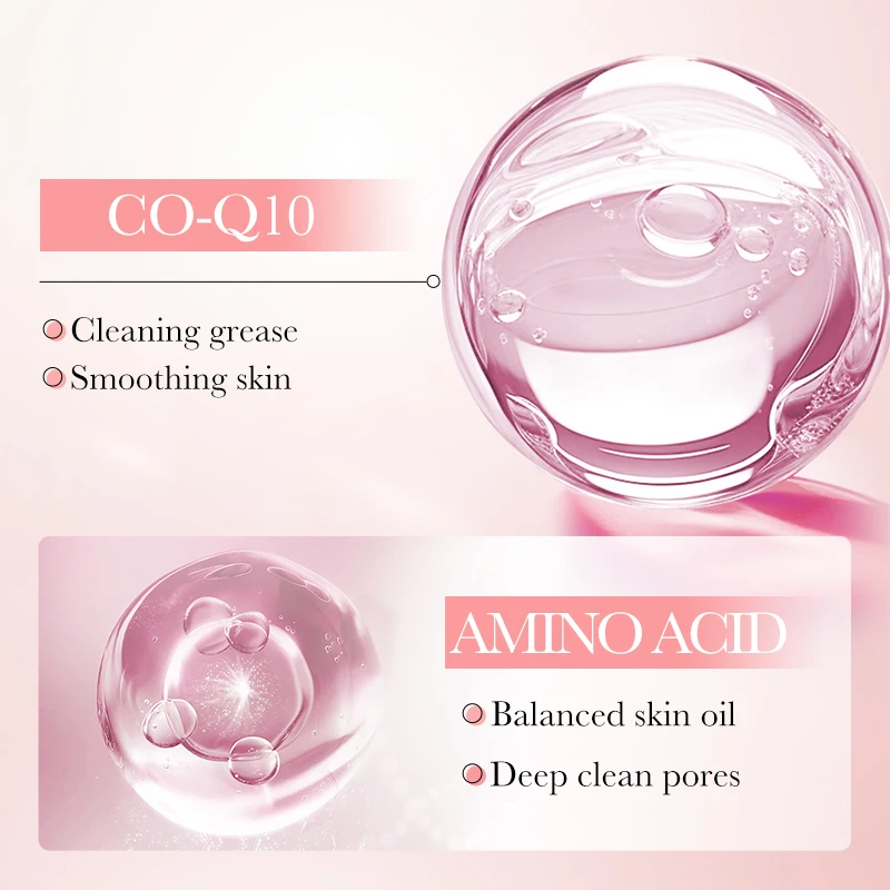 SAODER Q10 Facial Cleanser Face Wash Foam Facial Cleansing Mossee Moisturizing Whitening Facial Skin Care Products