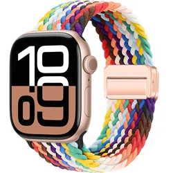 Braided Magnetic Nylon Watch Bracelet Strap for S10-46 45 44 42 49mm (Pride edition)