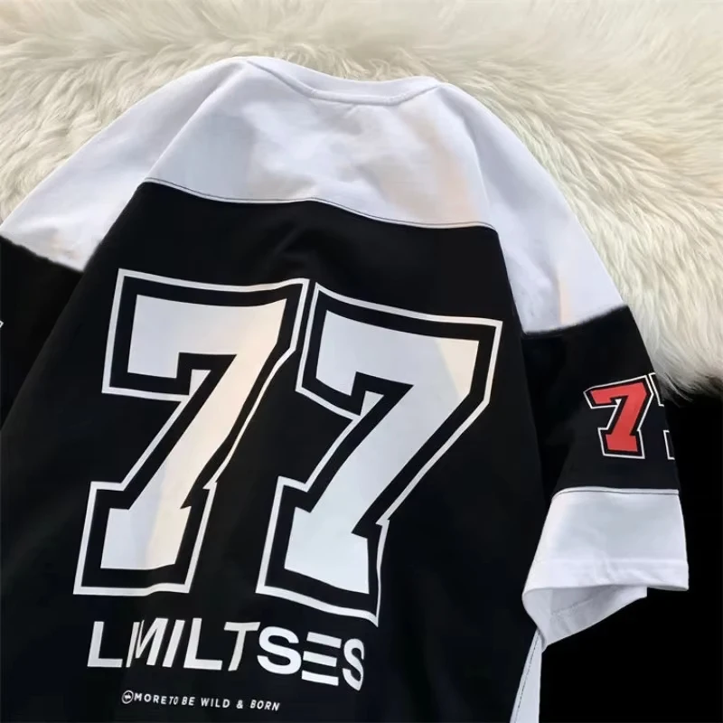 تي شيرت بأكمام قصيرة لكرة السلة برقبة دائرية للرجا...