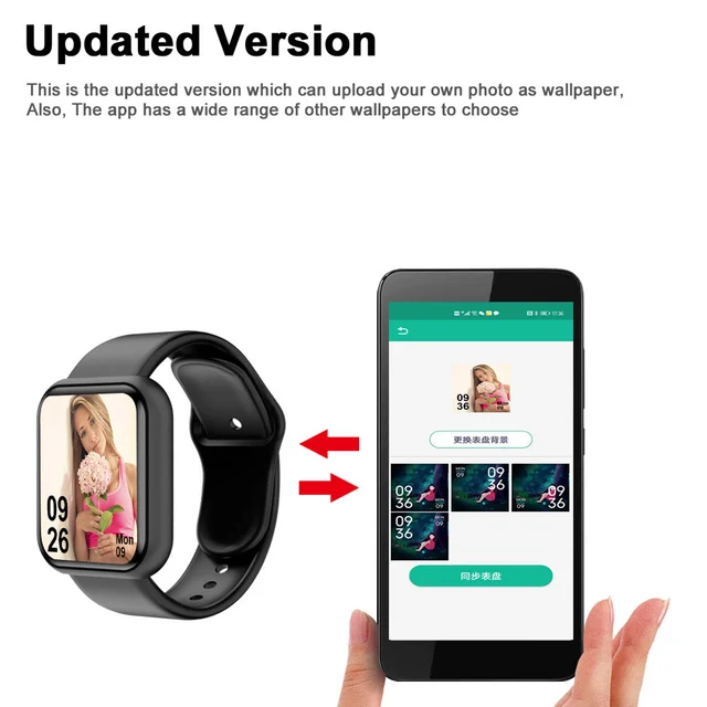 Y68 Adult Smart Watch Bluetooth Fitness Tracker Sports Watch Heart Rate Monitor Blood Pressure Smart Bracelet for Android IOS 4