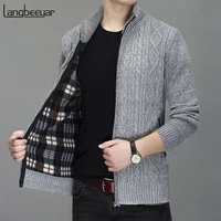 2025 Thick Warm New Fashion Brand Sweater Cardigan For Men Slim Fit Jumpers Knitred Winter Korean Style Casual Mens Clothes 1
