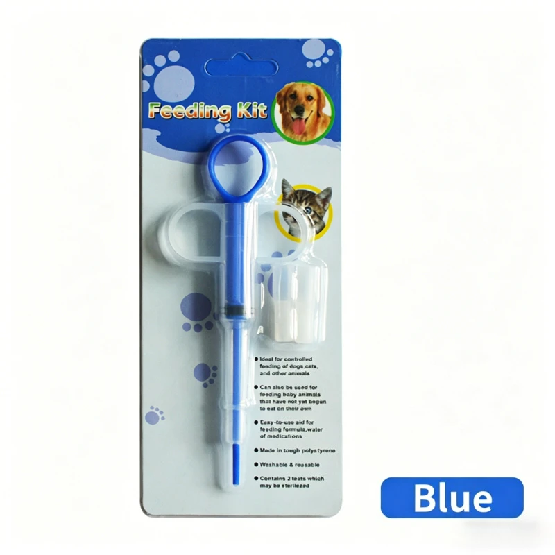 Pet Pill Popper Syringe - Safe Liquid Medicine Dispenser with Soft Tip and Anti-Choke Design