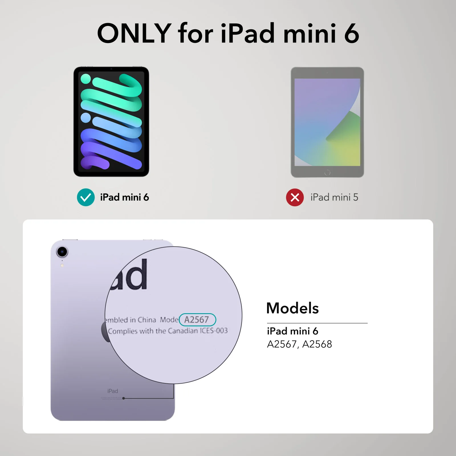 esr coque de protection arrière pour ipad mini étui de protection hybride transparent avec support crayon
