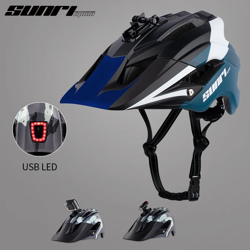 SUNRIMOON MTB Road Bike Helmet Dirt Bike with Sun Visor Capacete Ciclismo  Casco Bicicleta Motorcycle Bicycle Helmets for Men