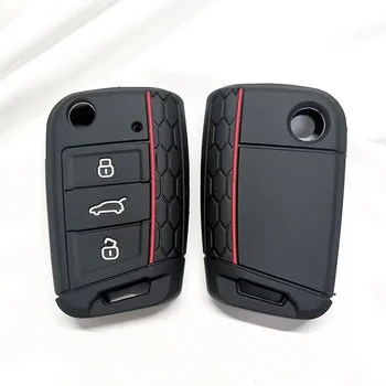 For VW Golf 7 GTI POLO T-Cross T-Roc Touran Tiguan Skoda Octavia Rapid Kodiaq Fabia Seat Ibiza Leon Ateca Arona Key Case Cover 1