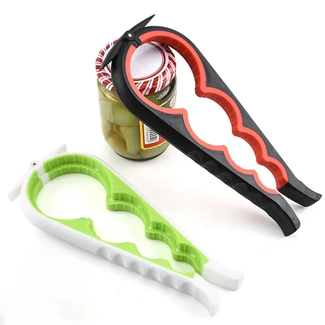 Can Opener Multi Functional Four In One Beverage Bottle Opener Cap Twister Four Position Can Opener Anti Slip Cap Twister 3