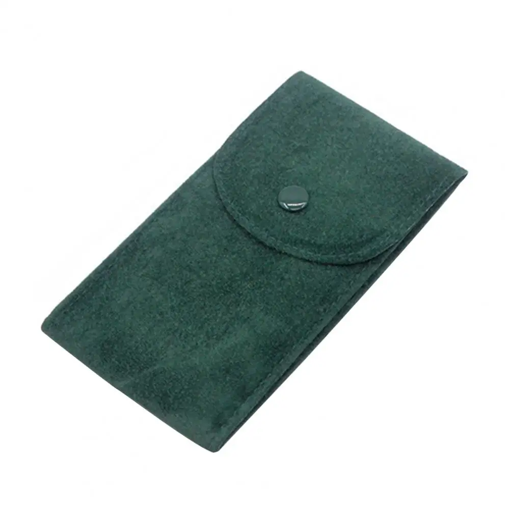 Portable Watch Bag Gift Shock-proof Press Button Short Velvet Snap Design Jewelry Box Watch Packing Pouch