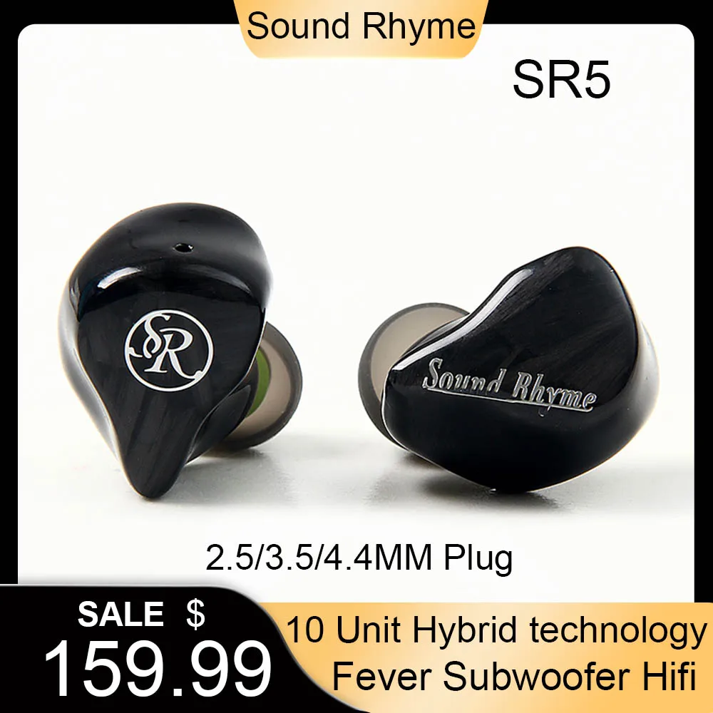 Sound Rhymes SR5 イヤホン Sound Rhyme SR5 In-Ear HiFi Earphones 10-Unit Fever Subwoofer Hifi