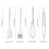 4 件/套 Silicone Baking Set Cake Cream Spatula Scraper Kitchen Household Egg Whisk Barbecue Oil Brush Food Clip Gadget Kitchen 3