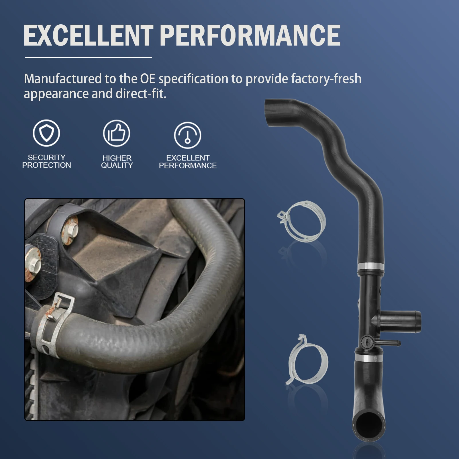 heriheri様 Upper Radiator Coolant Hose XR8Z7648 Fit for Lincoln LS 3.0L