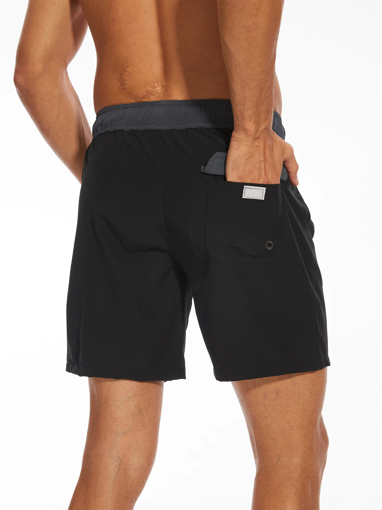 2024 Summer New Men's Shorts Fashion Vacation Beach Pants Men's Large Square Milk Silk Inner Lining 5