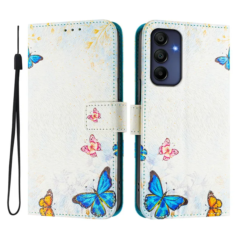 Luxury Flip Leather Wallet Case with Floral Design