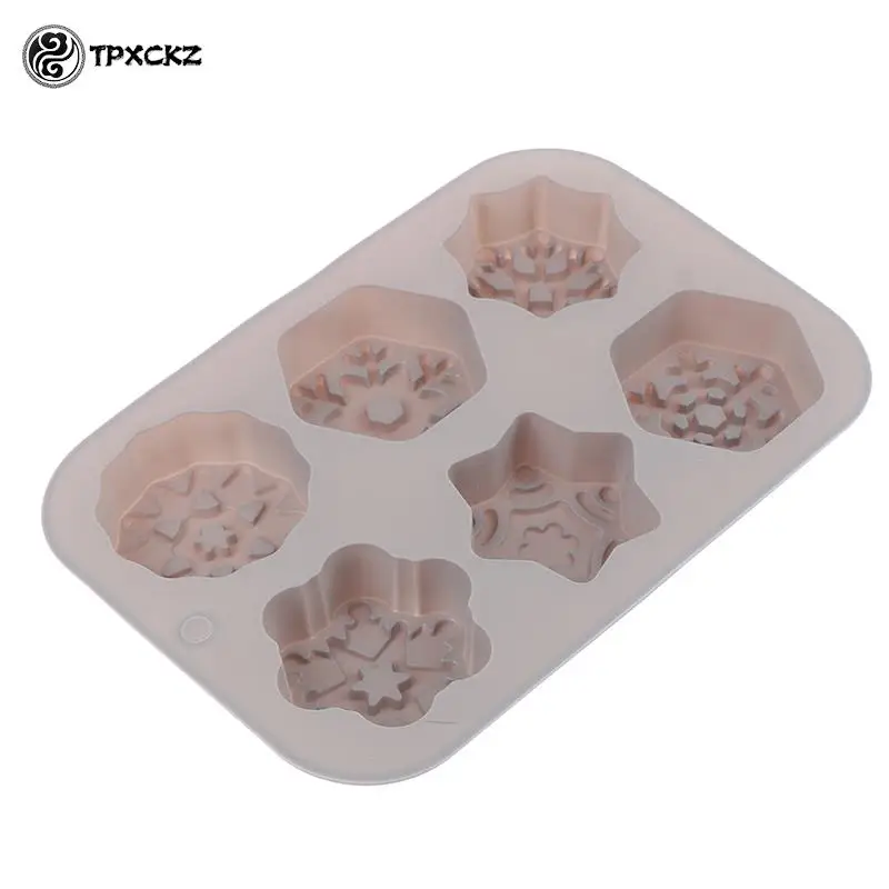 Snowflake Shape Soap Silicone Mold Christmas Aroma Gypsum Plaster Crafts Mould Snow Silicone Soap Candle Molds