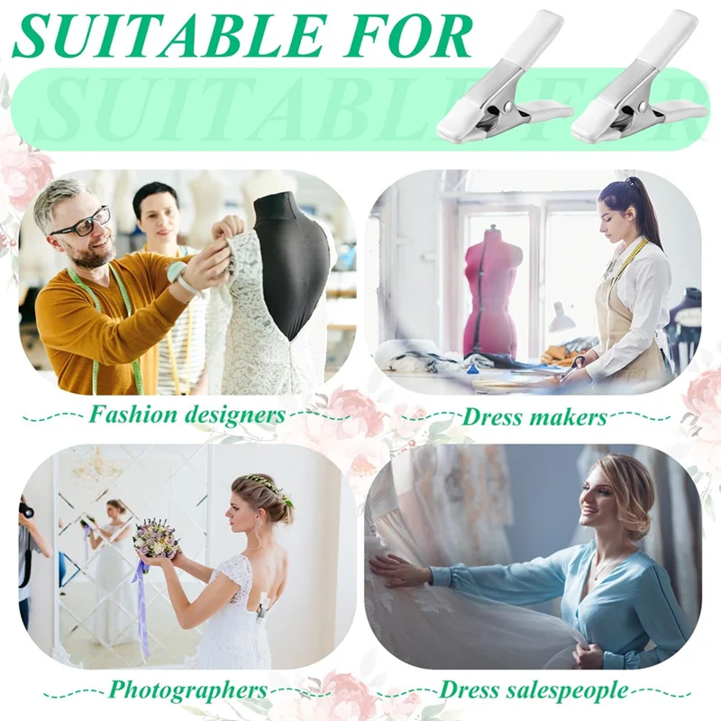 고하중용 고정 클램프 8개입 드레스 클립 의류 클램프, 피팅, 웨딩, 재봉사, 마네킹, 웨딩 사진작가용