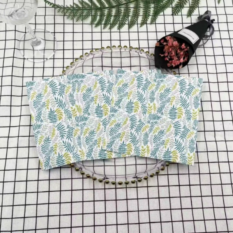 Colorful Printed Napkins 2 Ply Leaf Flower Paper Party Wedding Folding Disposable Wine Glass Placemats 20pcs/pac 33*33cm Cheap