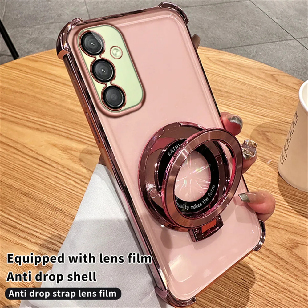 Transparent Shockproof Magnetic Stand Soft Silicone Phone Case