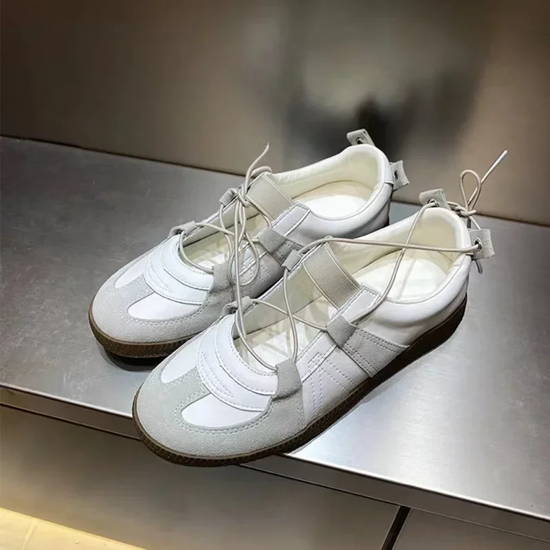 

German Training Shoes Cowhide Edition 2024 Spring New Retro Sports Shoes Genuine Leather Casual Forrest Shoes for Women