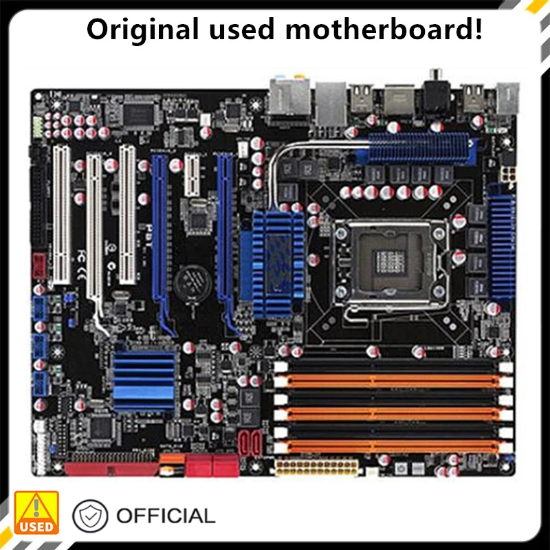 

Для P6T б/у оригинал для Intel X58 Socket LGA 1366 DDR3 Материнская плата LGA1366