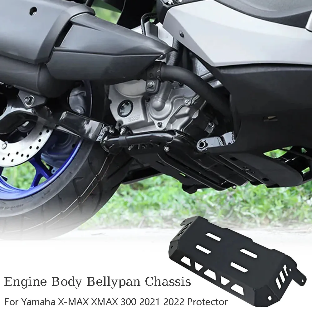 

Для Yamaha X-MAX XMAX 300 2021 2022 корпус двигателя мотоцикла Bellypan, защита шасси, защитная пластина, защитная плата