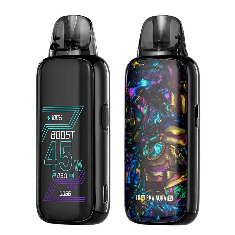 Original Lost Vape Thelema Aura 45 Kit 45W Electronic Cigarette with 1600mAh Battery 3ML E Plus V2 Pod Cartridge Vaper pod system