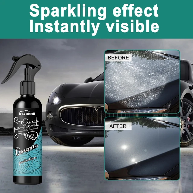 3 in 1 High Protection Quick Car Coating Spray For Cars Paint Mirror Shine  Crystal Wax Spray Nano Hydrophobic Anti-fouling - AliExpress