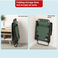 GIANXI Outdoor Recliner With Phone Holder Terrace Chair With Cotton Padded Lawn Outdoor Lounge Gravity Camp Folding Recliner 4