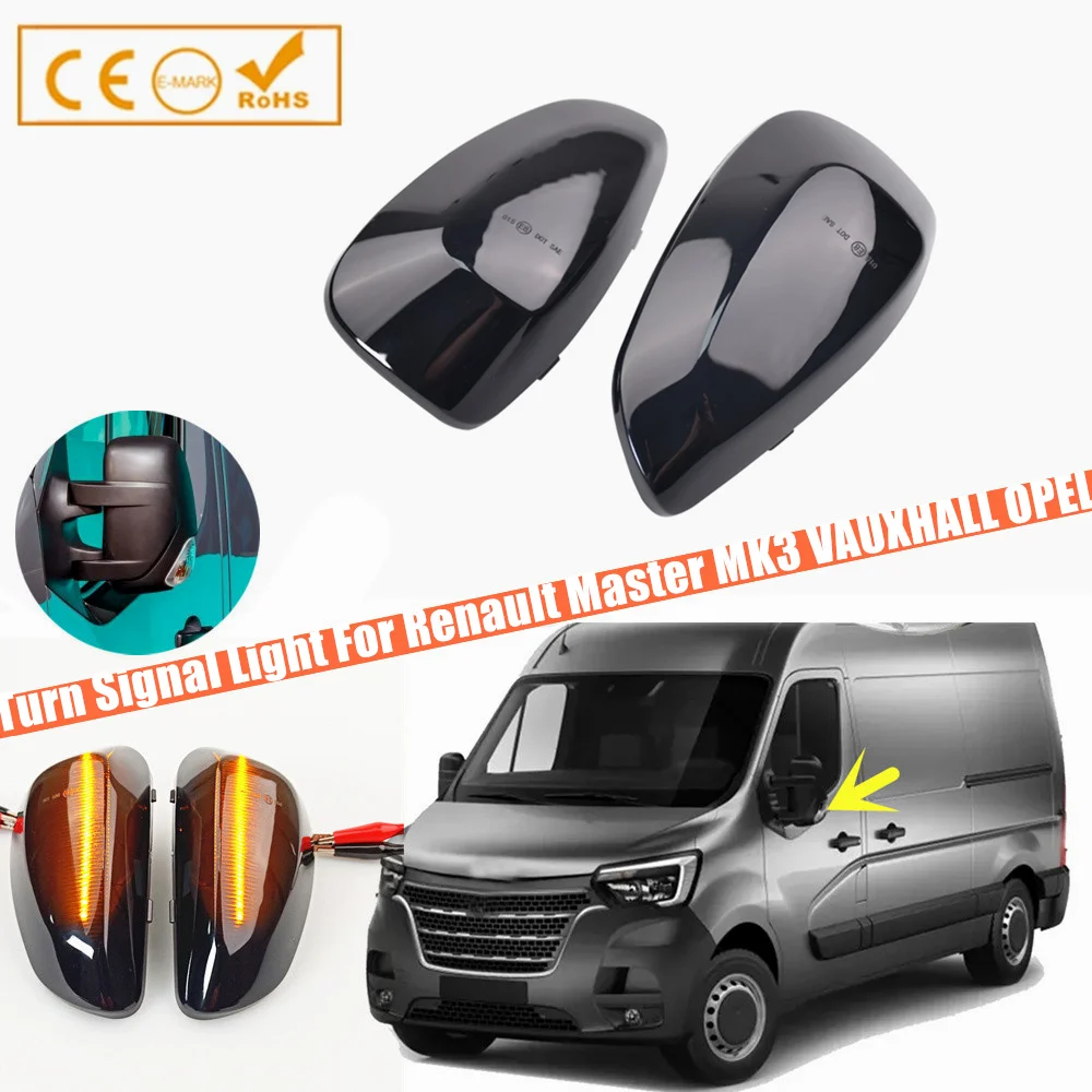 2Pcs Dynamic Blinker Per Renault Master Mk3 Vauxhall Opel Movano Nissan Interstar Led Indicatore Di Direzione Indicatore Specchio Laterale