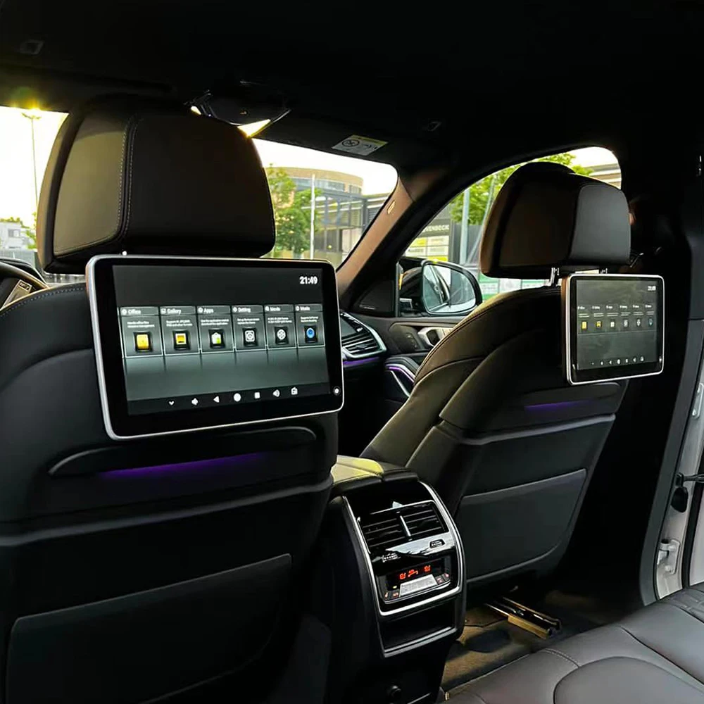 

2PCS All New 11.6 Inch Android 12.0 Car Headrest Monitor for BMW Back Seat Support WiFi 4K Touch Screen Video Hidden Bracket