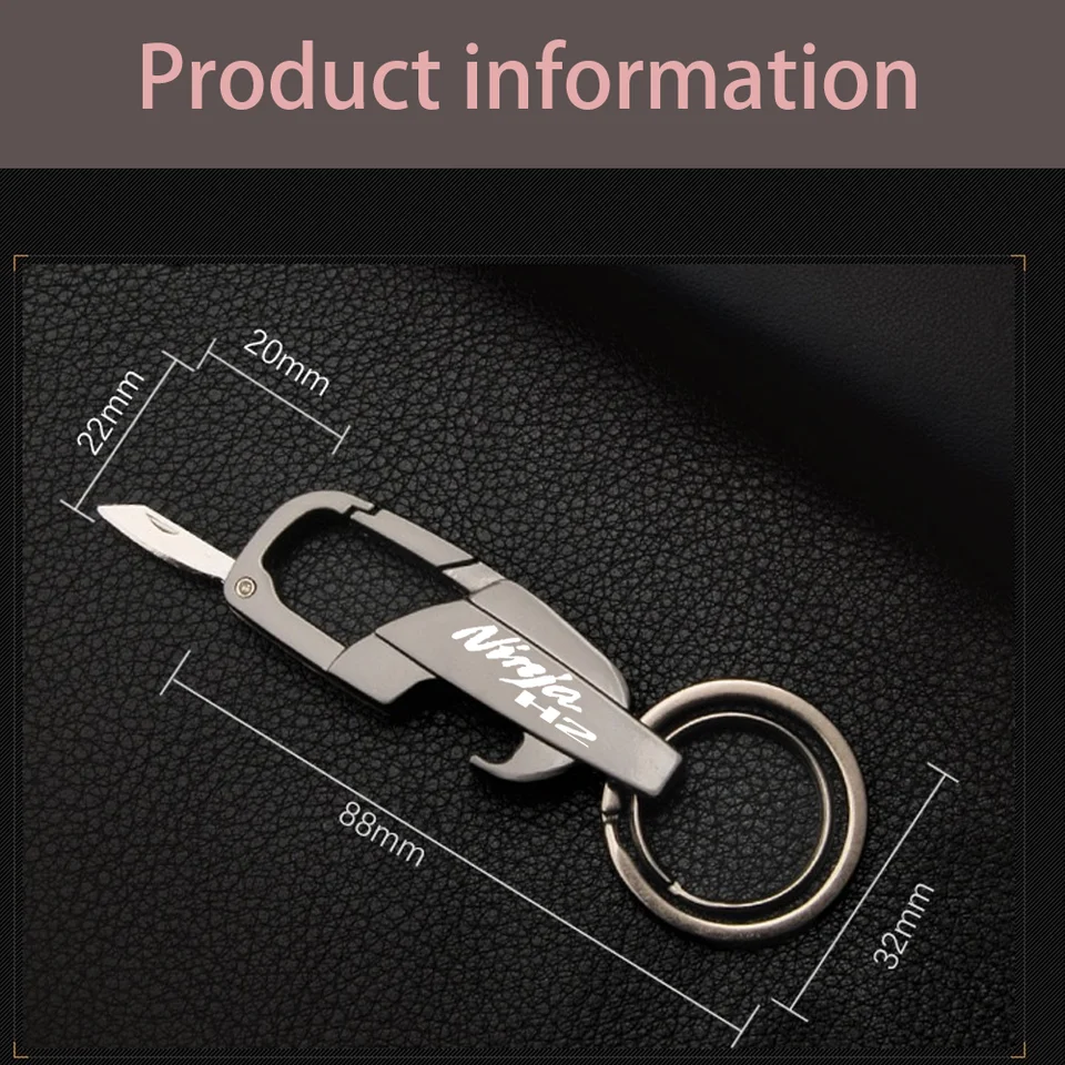 For KAWASAKI NINJA-H2 Titanium Motocar KeyChain Super Lightweight