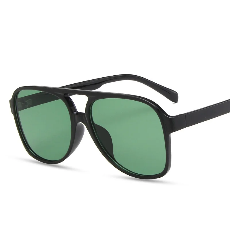 

Солнцезащитные очки в большой оправе UV400 для мужчин и женщин, роскошные дизайнерские винтажные Классические солнечные очки квадратной формы с двойным лучом, 2023