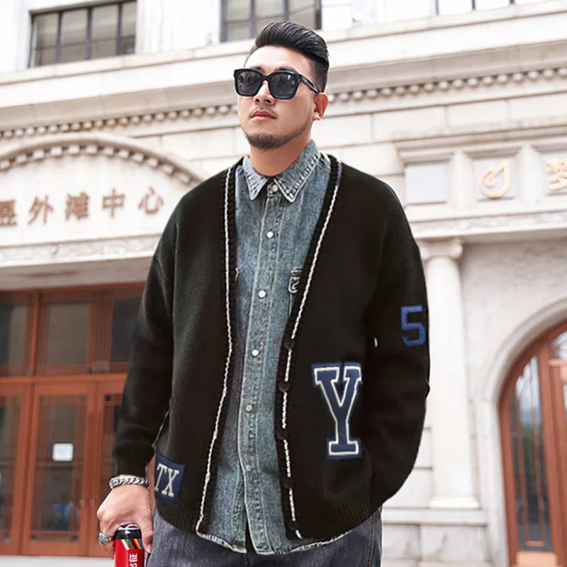 

New Arrival Fashion Super Large Autumn and Winter Warm Cardigan Coat V-neck Sweater Plus Size 2XL3XL4XL5XL6XL7XL8XL9XL10XL11XL