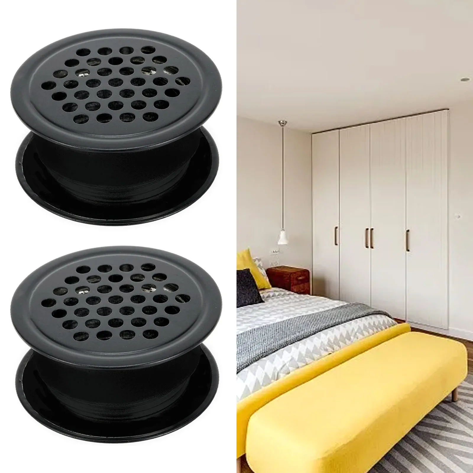 

Round Air Vent Grille Air Vent Grille Wall Air Vent Grille Metal Ventilation Plugs Air Outlet Fresh System Home Office Air Vent
