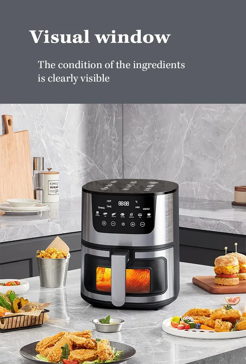 Description Picture 5 of itemSmart Air Fryer Electric visual window 7L Oil-free Air Fryer Automatic Household Kitchen 360°Baking Convection Oven Air Fryers