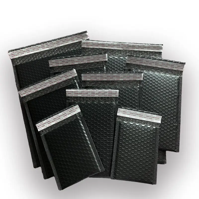 10pcs Bubble Mailer bag Packaging express delivery shipping black lined Poly Self Seal Padded Envelope Gift box f small business