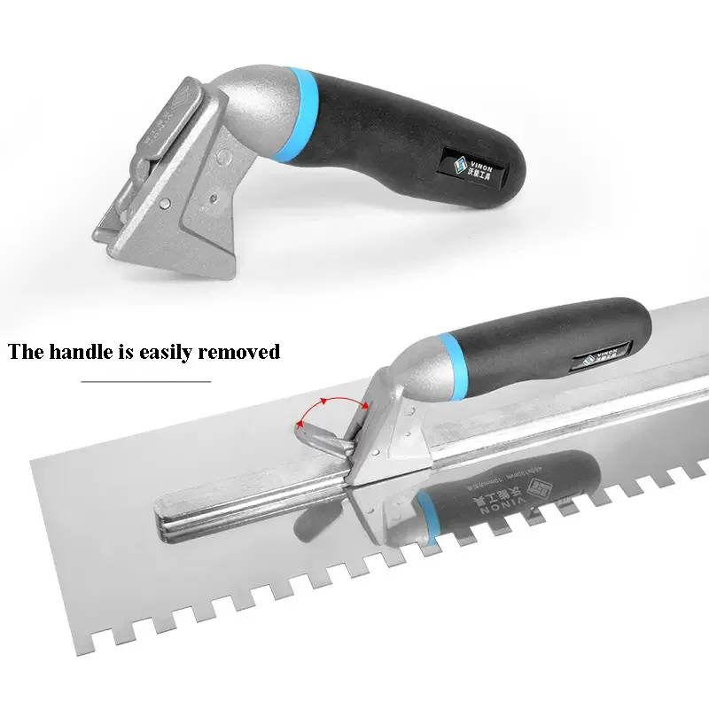 Stainless Steel Square Jumbo Notched Sawtooth Large Spatula Trowel for Large Format Tiles plastering trowel concrete trowel
