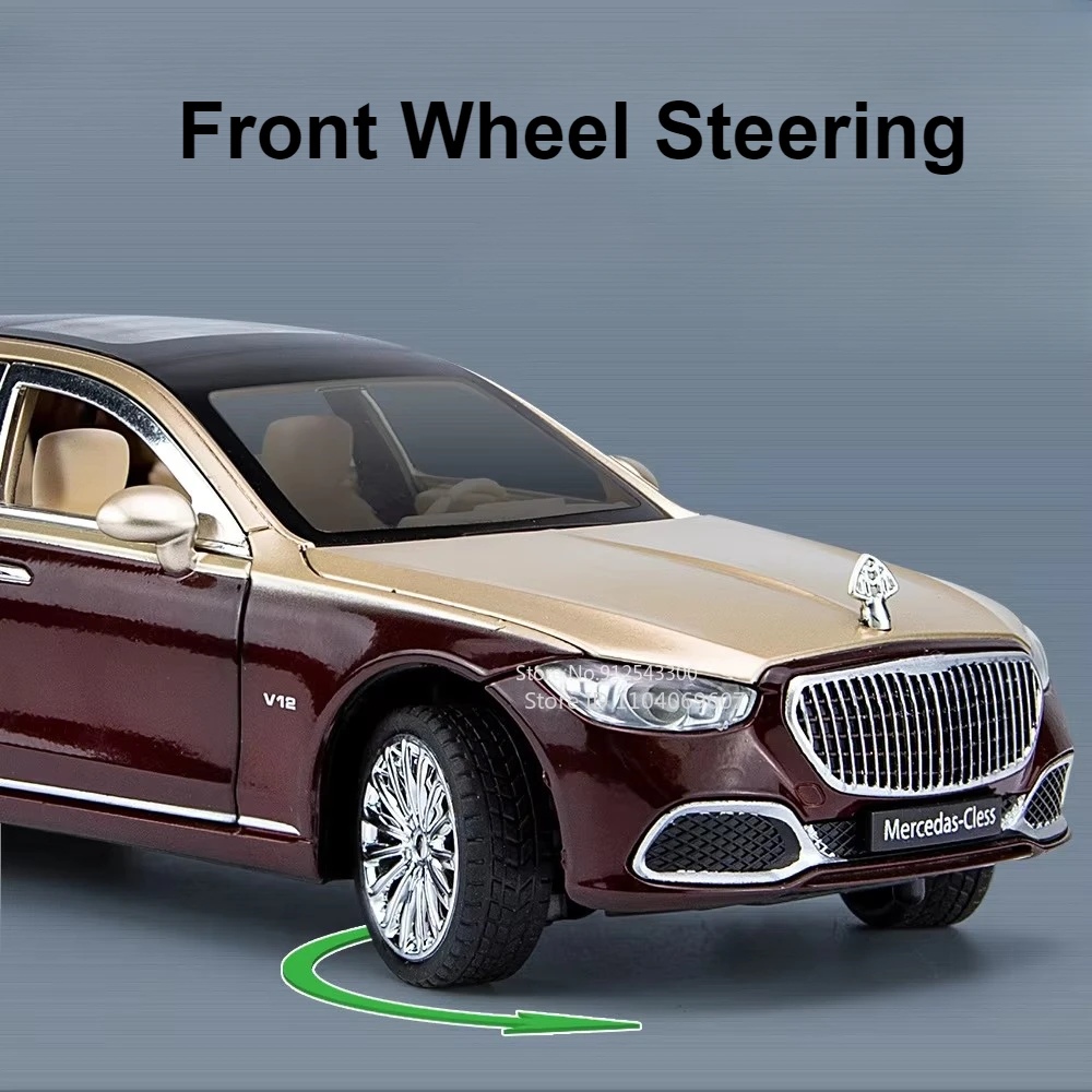 1:24 مايباخ S680، نموذج سيارة لعبة مصبوبة، أبواب ق...