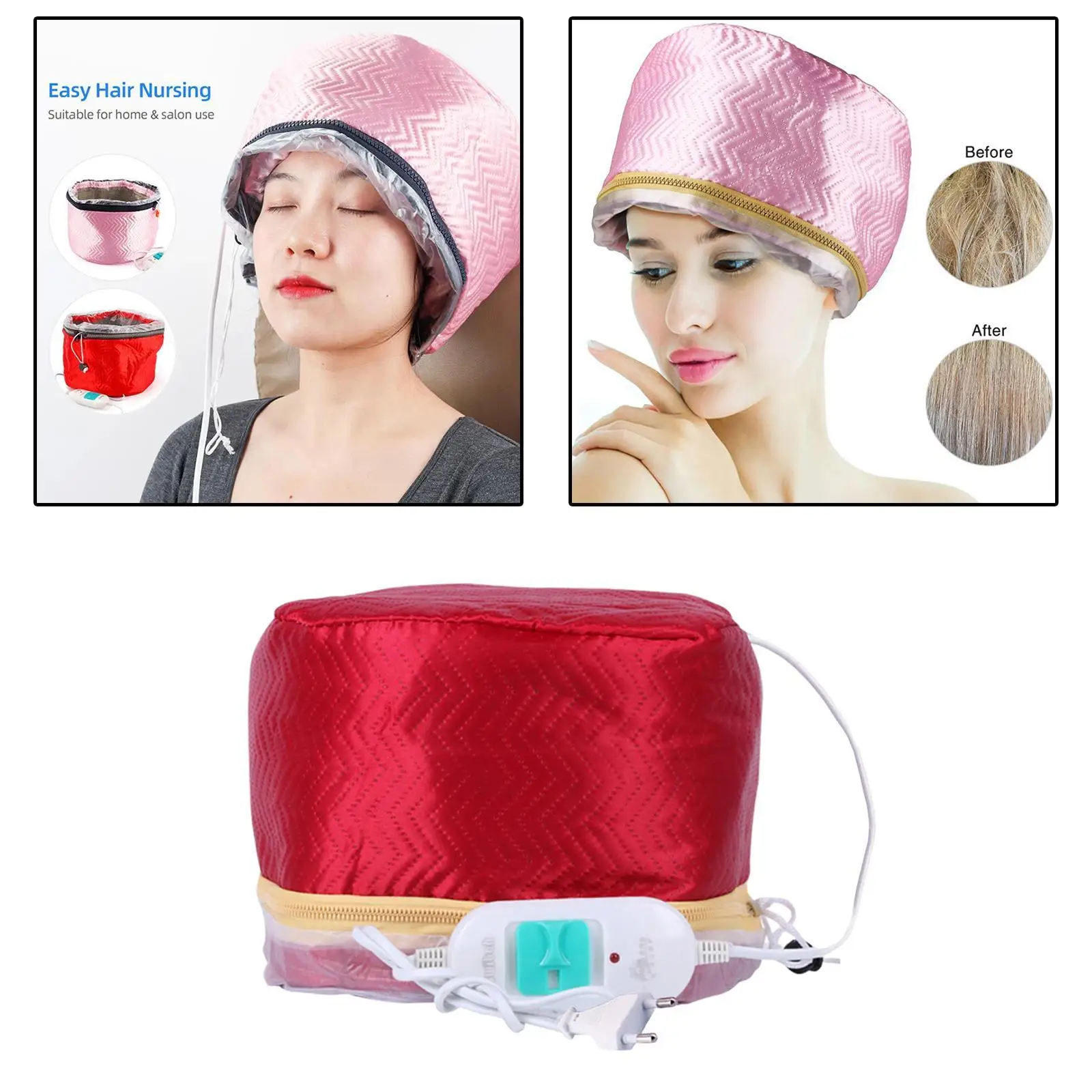 Hair Steamer Women Hair Steamer Cap Dryers Thermal Treatment Hat Beauty SPA Nourishing Hair Styling Electric Care Heating Cap