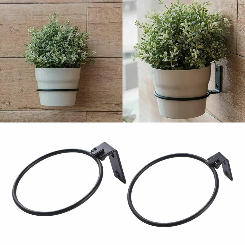 Plant pot rack Plant stand Flowerpot holder Wall Mounting Flower Pot Holder Ring Planter Pot Stand Planters Rack for Outdoors Decor Railing Office