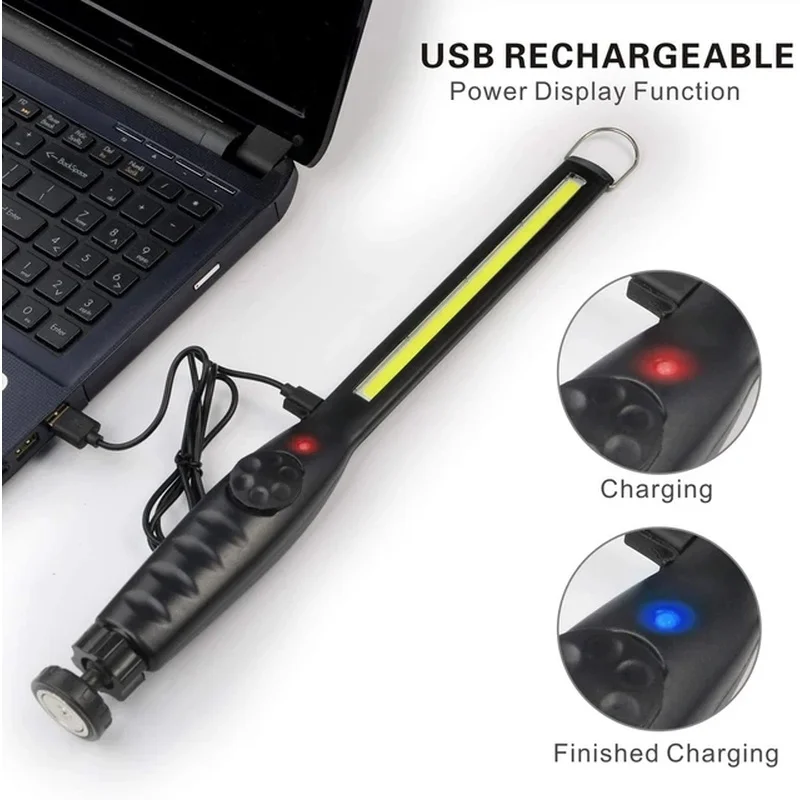 Portable Work Lights COB Cordless Magnetic LED Work Lamp Inspection Lights For Car Repair Home Garage Emergency