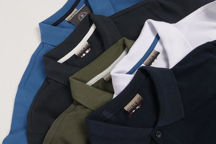 하이 엔드 폴로 셔츠 통기성 순수 코튼 캐주얼 반소매 턴 다운 칼라 비즈니스 레저 남성 티셔츠 여름 패션