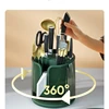 Light Luxury 360 Degree Rotating Knife Holder Kitchen Storage Tool Storage Rack Chopsticks Spoon Storage Rack 2