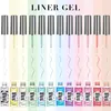Painted Nail Polish Set, 12 Color Line Art Painted Gel Nail Polish Set Glitter For Nails Painting Drawing Soak Off UV LED Curing 2
