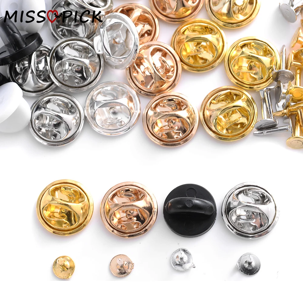 Metal Squeeze Badge Holder Metal Butterfly Clasp Pins Jewelry