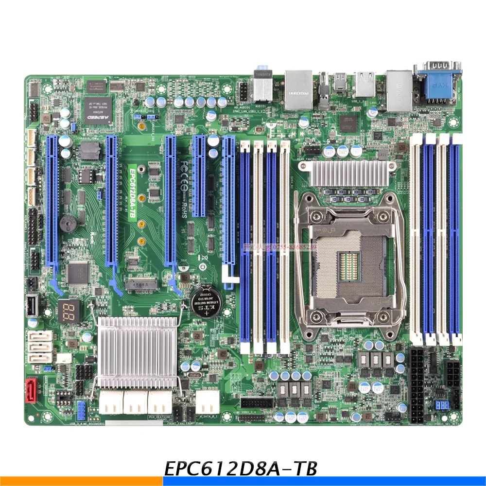 Server Motherboard For ASROCK For EPC612D8A TB DDR4 2400 LGA2011 Support E5 1600 Fully Tested Good