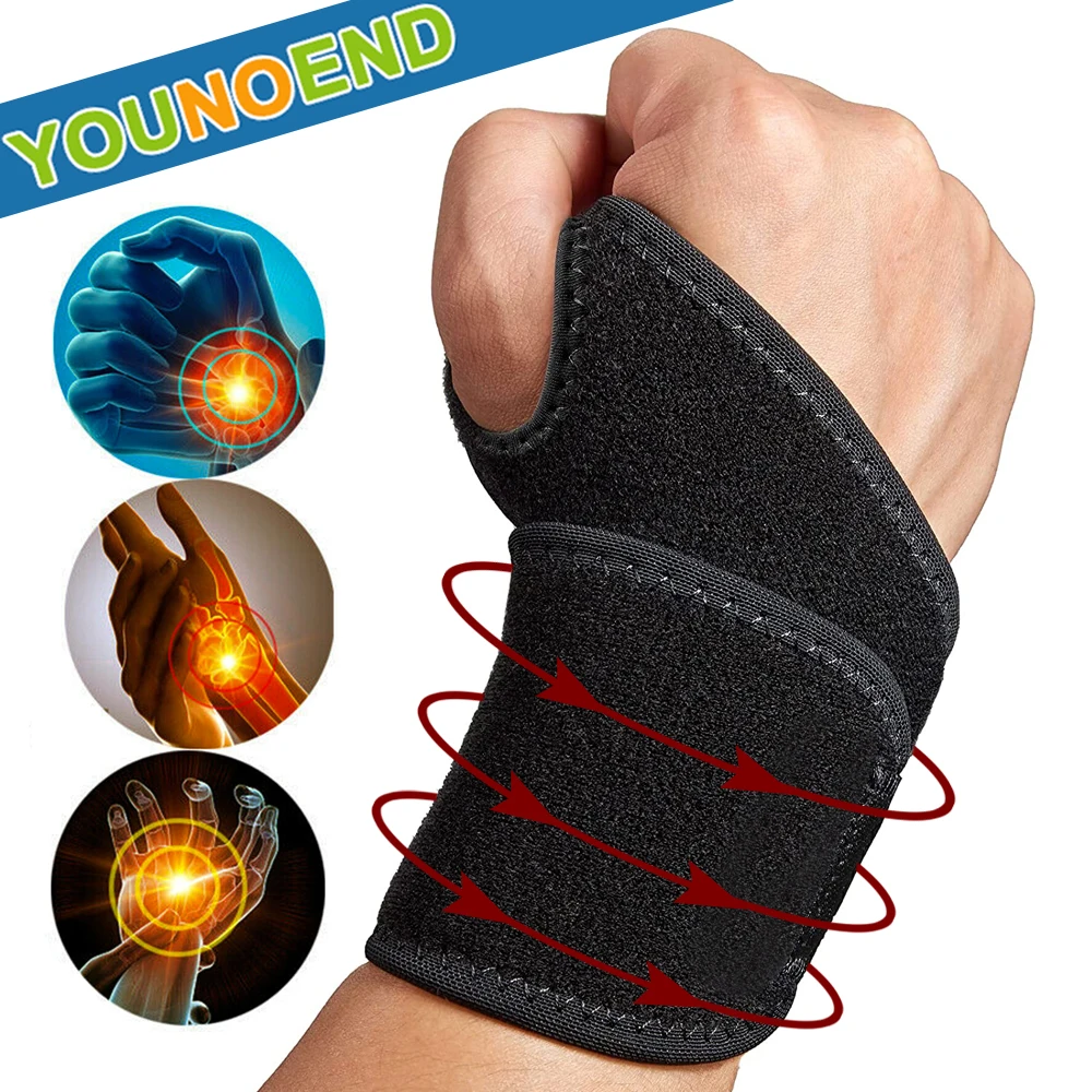 

Sports Adjustable Wrist Compression Wrap Elastic Wrist Support Brace for Carpal Tunnel Arthritis and Tendinitis,Pain Hand Relief