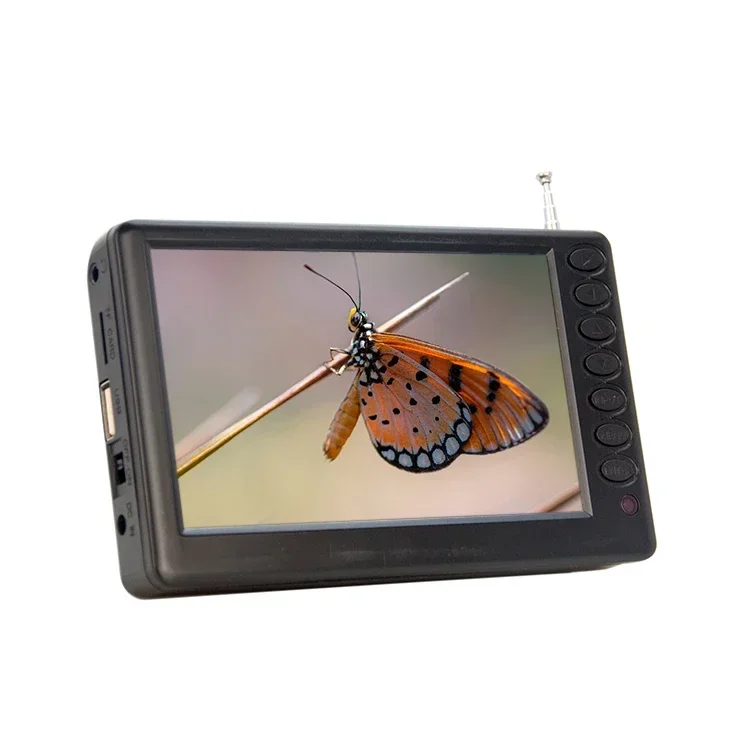 Small TV 5 inch Portable LED Television Support DVB-T DVB-T2 ATSC ISDB Rechargeable Digital TV