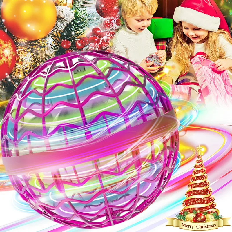 Original Patented Flying Ball Spinning Hand Controlled Drone 360 ° Rotation Mini with LED Lights Fun Christmas Gift for Children 5