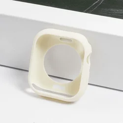 Premium Soft Silicone Protective Bumper Case for Series 9 8 7 45mm (Beige)