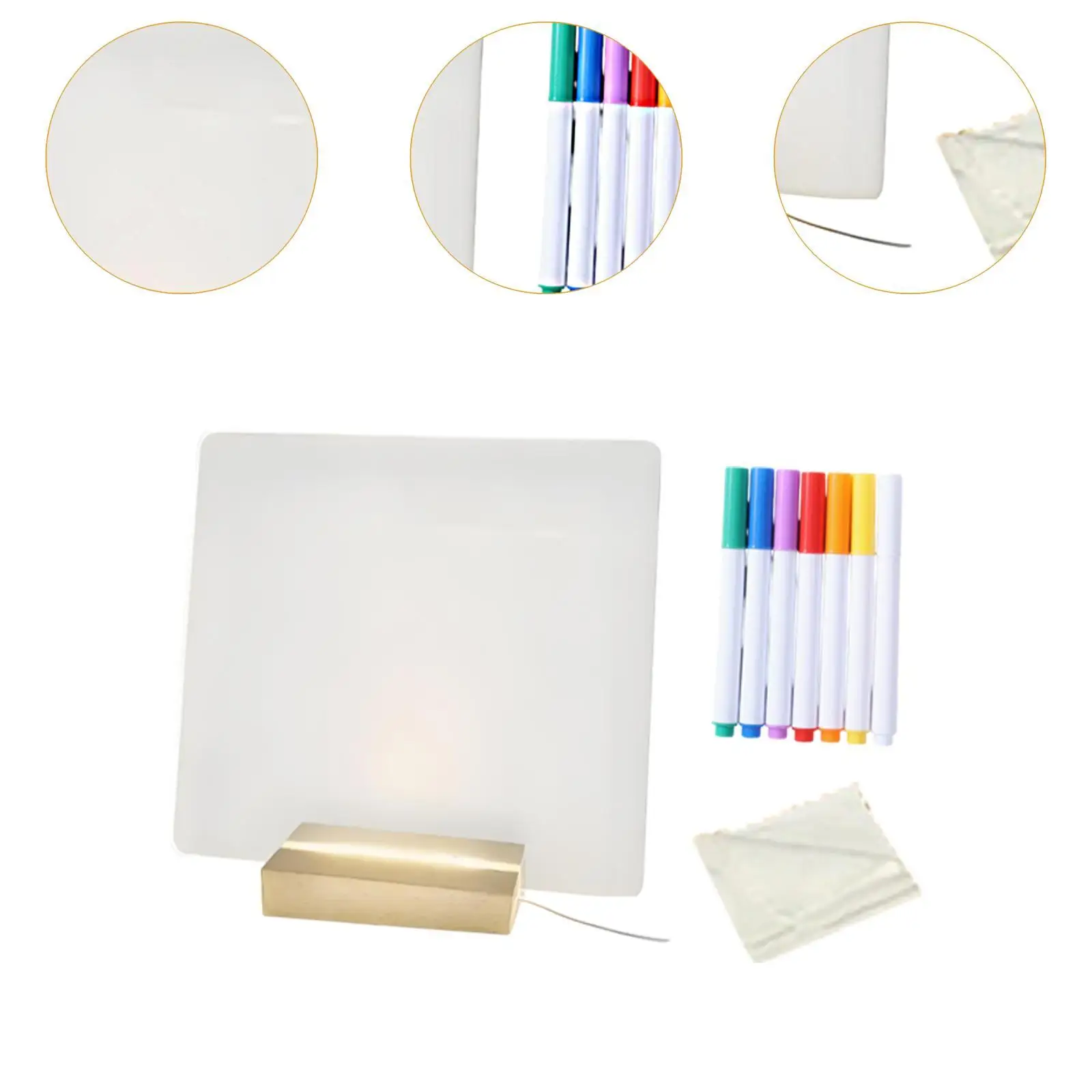 Acrylic Display Planner Board Drawing Tablet Modern Birthday Gift Bright LED Light for Farmhouse Study Room Office TV Cabinet