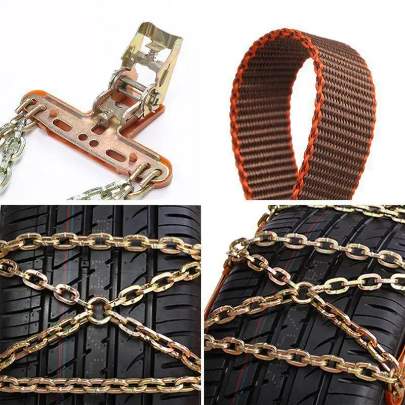 Car Tire Anti-Skid Chains Automobile Snow Chains Universal Tire Anti-skid Snow Mud Sand Wheel for Truck Passenger